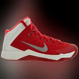 Nike Zoom HyperQuickness TB ' Gym Red/Metallic Silver- Basketball Sneakers
